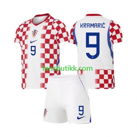 Fotballdrakt Kroatia Andrej Kramaric 9 World Cup Barn Hjemmetrøye 2026 Kortermet